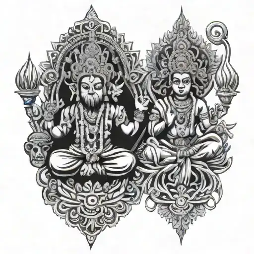 hindu gods tattoo design idea
