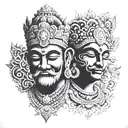 hindu gods tattoo design idea