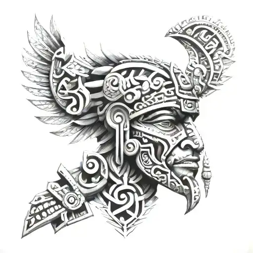 Aztec tattoo design idea