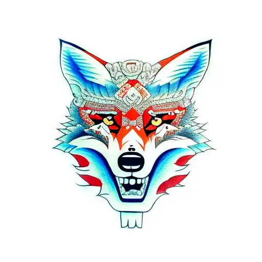 strong Man and the 300 foxes tattoo design idea