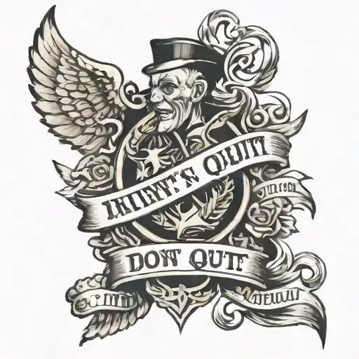 I hated every minute of training but I said don't quit suffer now and live the rest of your life as a champion tattoo design idea