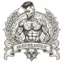 I hated every minute of training but I said don't quit suffer now and live the rest of your life as a champion-Muhammed  tattoo design idea