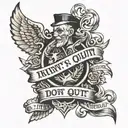 I hated every minute of training but I said don't quit suffer now and live the rest of your life as a champion tattoo design idea