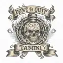 I hated every minute of training but I said don't quit suffer now and live the rest of your life as a champion tattoo design idea