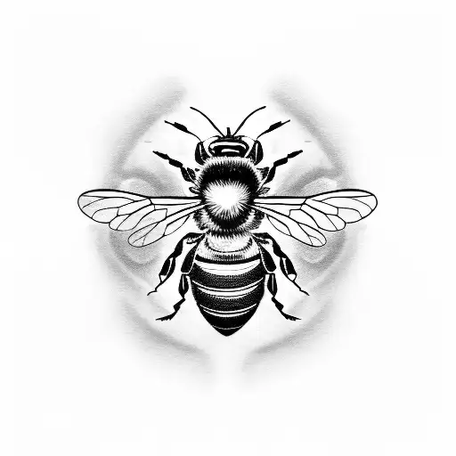 bee atom  tattoo design idea