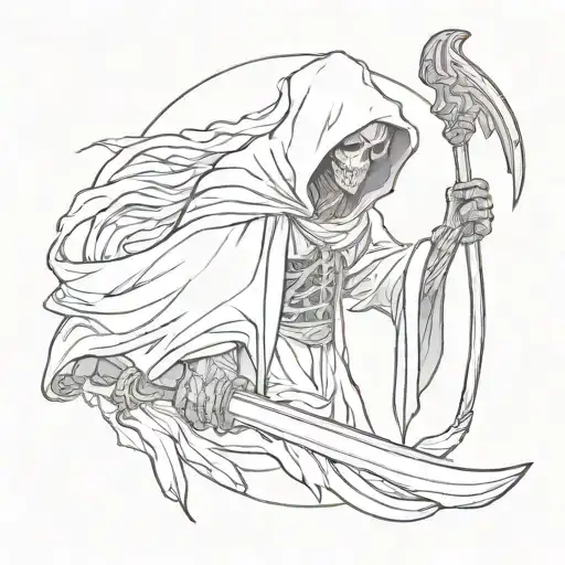 needed shot of dope makes iced grim reaper  tattoo design idea