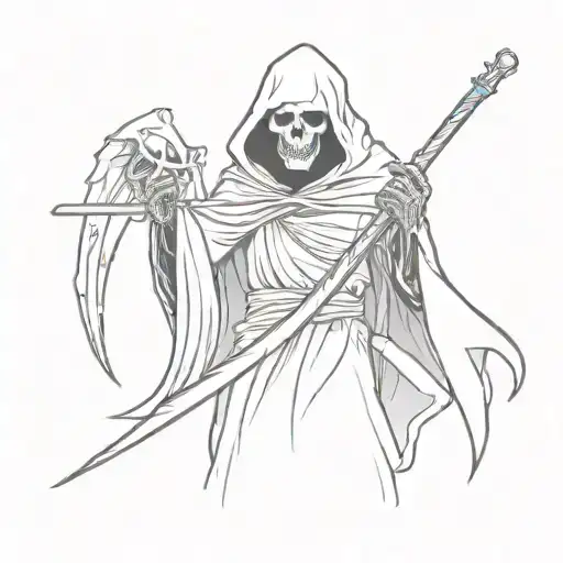 needel  shot of dope makes iced grim reaper  tattoo design idea