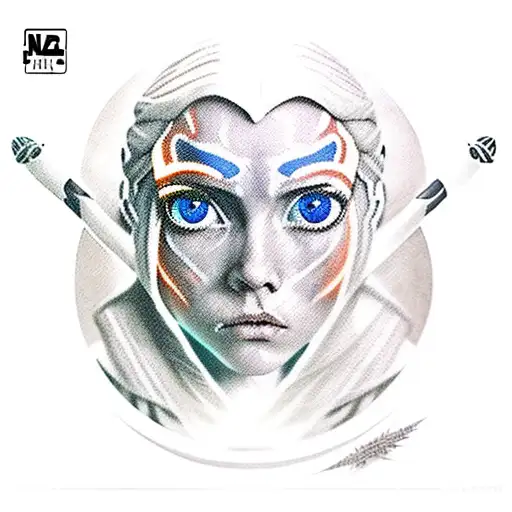 Anakin Skywalker with AHSOKA Tano and Obi Wan Kenobi tattoo design idea