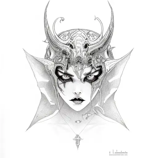 Lilith diablo4 tattoo design idea