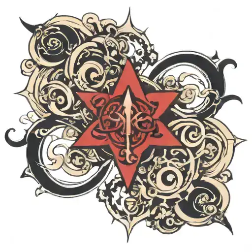 incarnation of god symbol in alchemy tattoo design idea