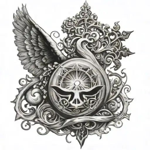 incarnation of god symbol in alchemy tattoo design idea