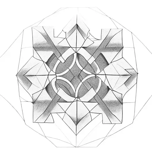 Serotonine hexagram tattoo design idea