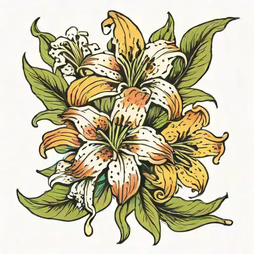 daylily tattoo design idea
