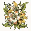 daylily tattoo design idea