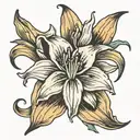 daylily tattoo design idea
