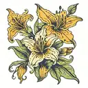 daylily tattoo design idea