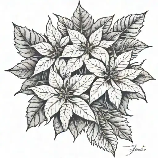 one poinsettia and roman numerals date tattoo design tattoo design idea