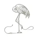 flamingo standing tattoo design idea