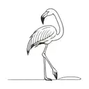 flamingo standing tattoo design idea