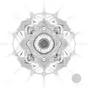 Mandala with intricate geometric patterns representing spiritual enlightenment tattoo design idea