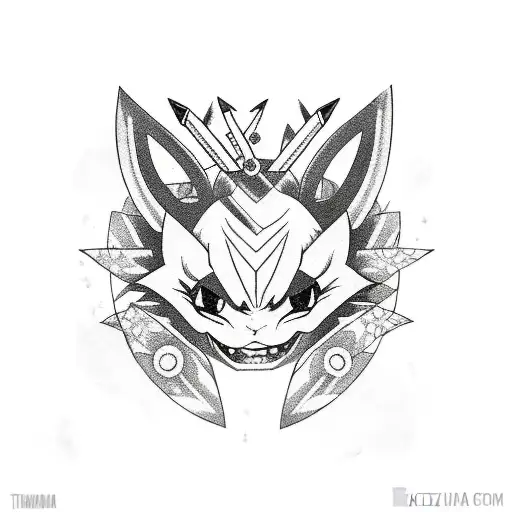 kadabra pokemon tattoo design idea