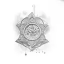 psalms 23:4 with clouds  tattoo design idea