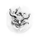 psalms 23:4 with clouds  tattoo design idea