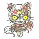 hello kitty zombie tattoo design idea