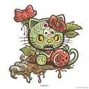 hello kitty zombie tattoo design idea