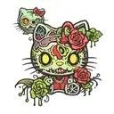 hello kitty zombie tattoo design idea