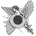 Greek mythology featuring icarus falling from the sky tattoo design idea