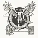 Greek mythology featuring icarus falling from the sky tattoo design idea