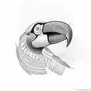 toucan and gorilla tattoo design idea