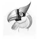 toucan and gorilla tattoo design idea