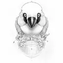 a toucan and a gorilla tattoo design idea