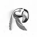 a toucan and a gorilla tattoo design idea