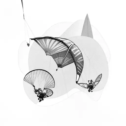 paraglides tattoo design idea