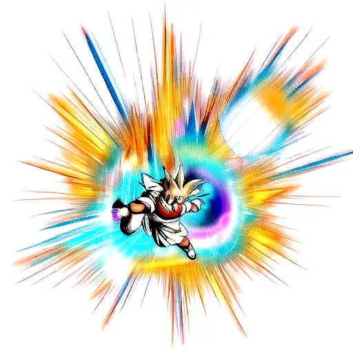 Goku Spirit Bomb with Zeus Lightning tattoo design idea