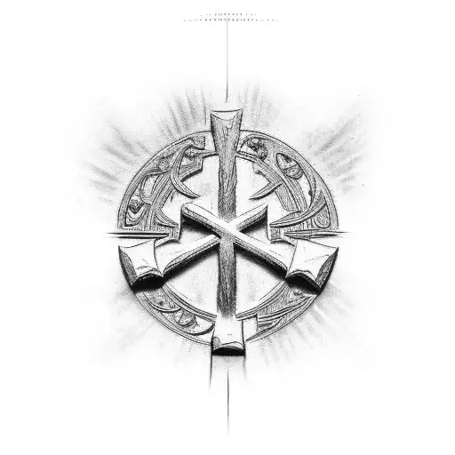 2 Corinthians 5:17, cross, Christian, saved, fine line tattoo design idea