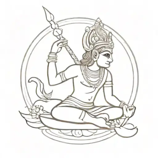 lord vishnu tattoo design idea