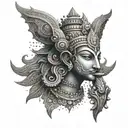 lord vishnu tattoo design idea