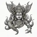 lord vishnu tattoo design idea