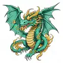 leo time dragon tattoo design idea