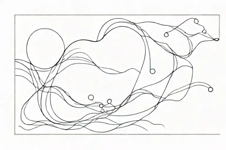 skipping rocks with ripples  tattoo design idea