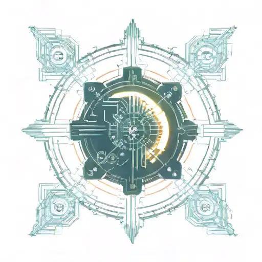 electrical diagram  a bipolar transistor in a circle tattoo design idea