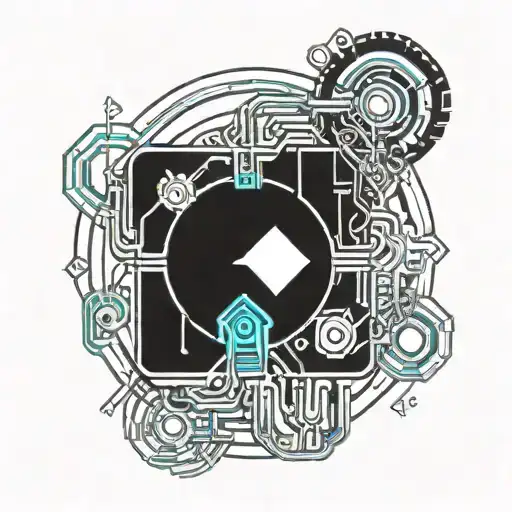 a bipolar transistor in a circle tattoo tattoo design idea