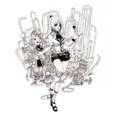 hells paradise anime tattoo design idea