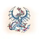 Dragon clouds tattoo design idea