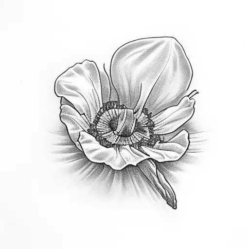 Morning glory,Aster,poppy,gladiolus,honeysuckle,Violet flowesr tattoo design idea