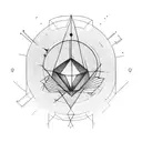 Incorporate geometric lines into a light bulb design tattoo design idea